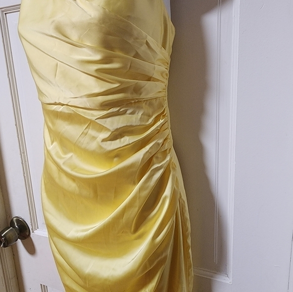 Fashion Nova Women’s Luxe Nights Satin Maxi Dress – Yellow Large - Picture 6 of 13